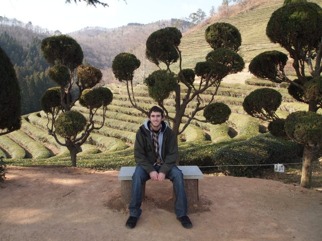 Alex at the tea farm